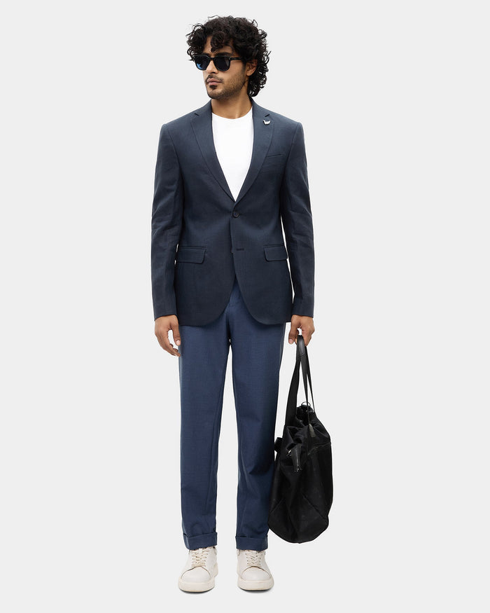 Navy Solid Blazer - Tanaka