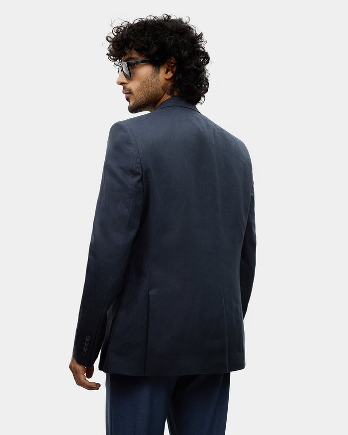 Navy Solid Blazer - Tanaka