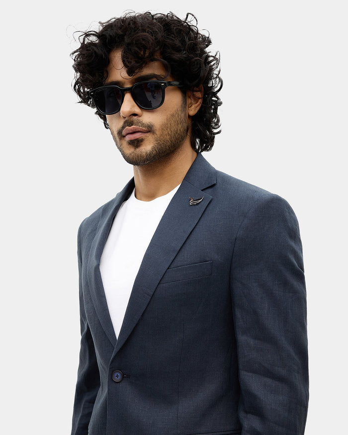 Navy Solid Blazer - Tanaka