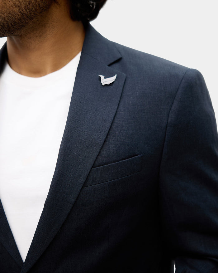 Navy Solid Blazer - Tanaka