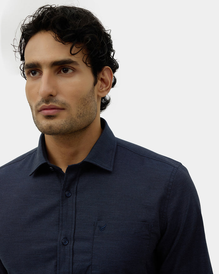 Navy Solid Shirt - Ariss