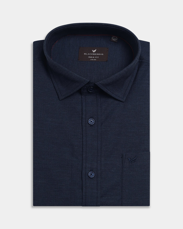 Navy Solid Shirt - Ariss