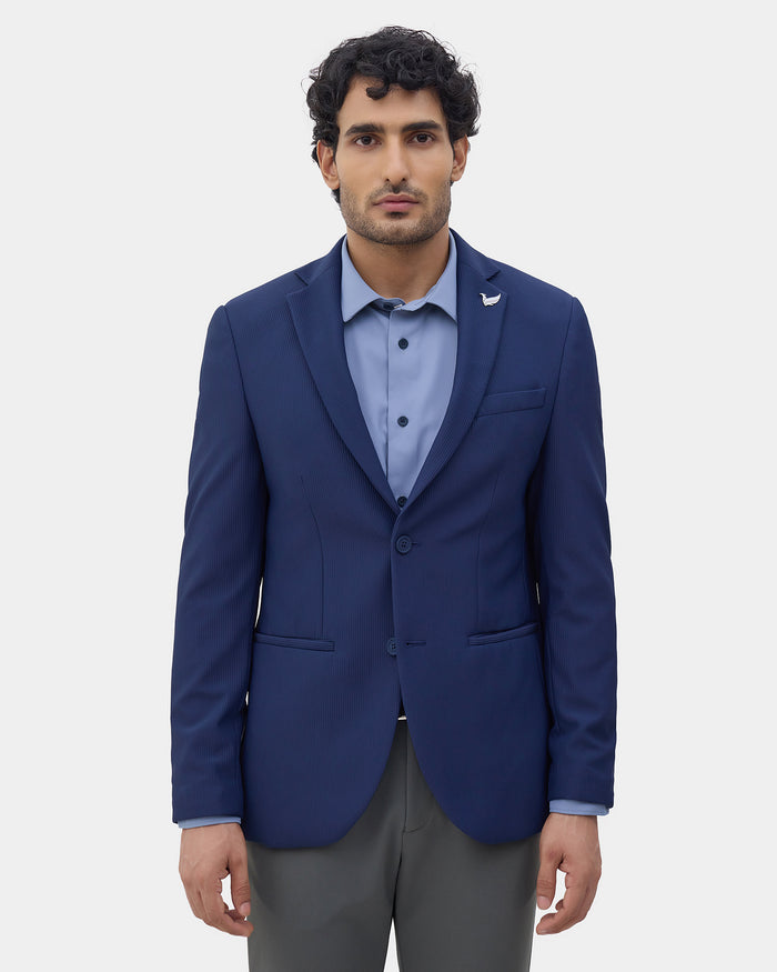 LONG JACKET SLIM FIT STRIPE JACKET