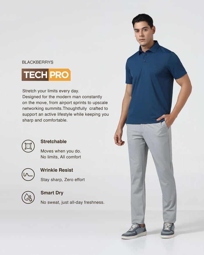 Navy TechPro Textured Polo - Hina