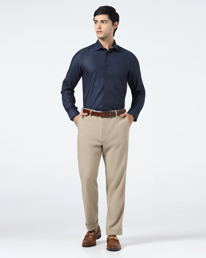 Navy Textured Shirt - Atlas