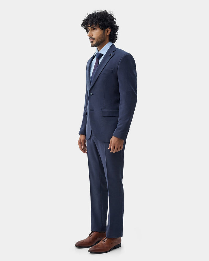 Navy Two Piece Solid Suit - Gesto