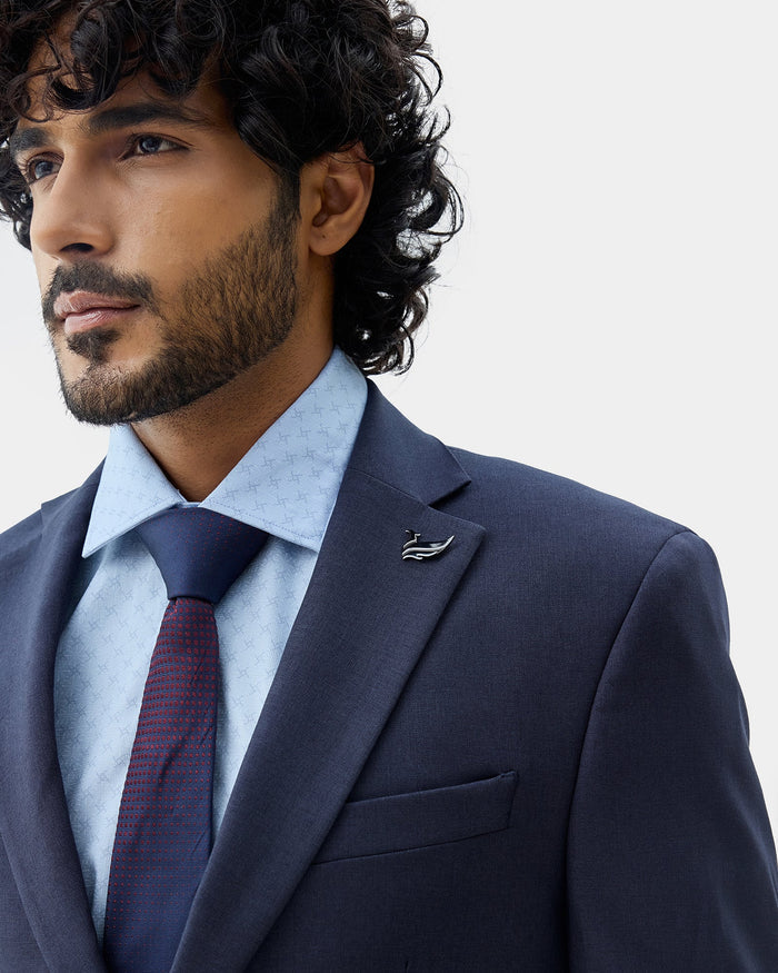 Navy Two Piece Solid Suit - Gesto
