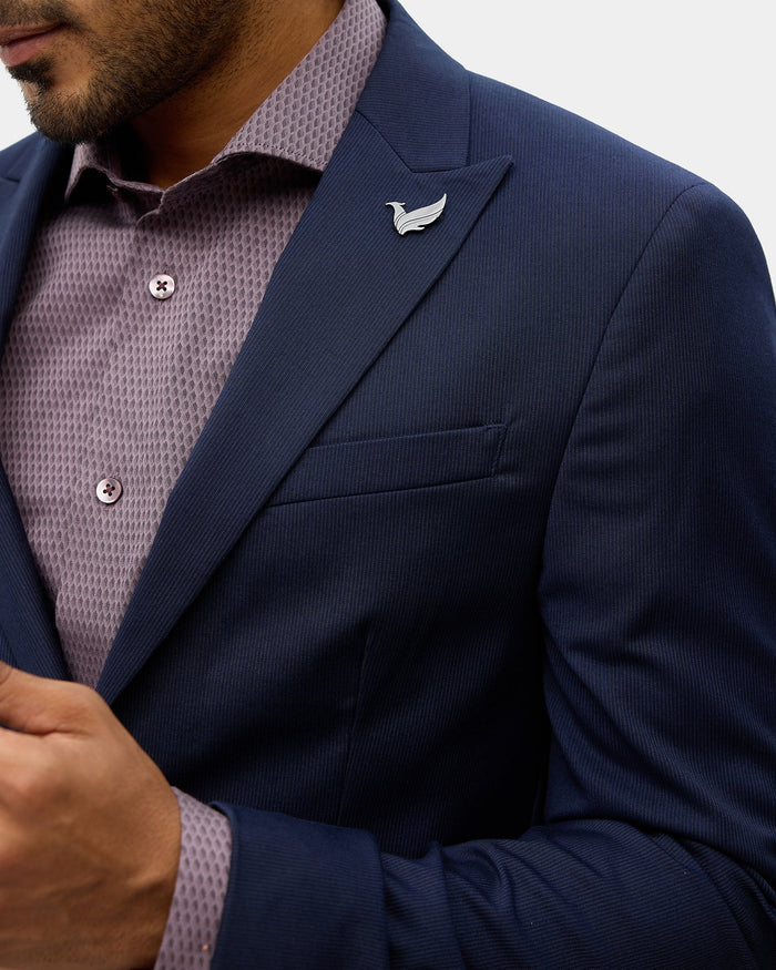 Navy Two Piece Stripe Suit - Chay