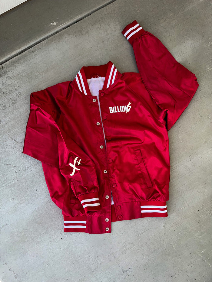 “Not 4 Social Distance” Varsity Jacket (Red/Reflective)