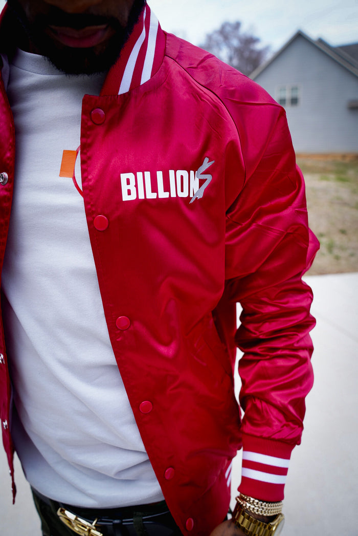 “Not 4 Social Distance” Varsity Jacket (Red/Reflective)