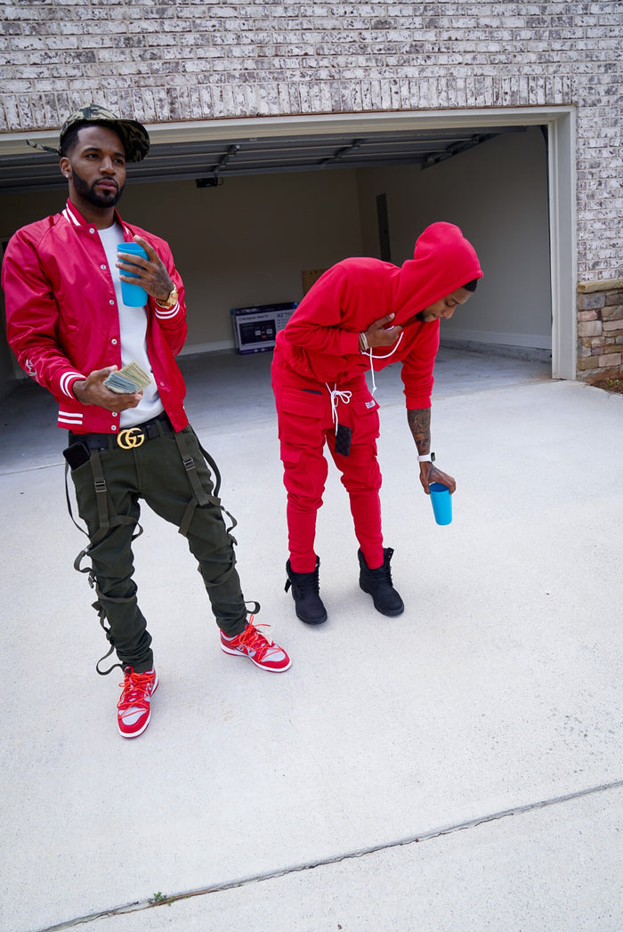 “Not 4 Social Distance” Varsity Jacket (Red/Reflective)