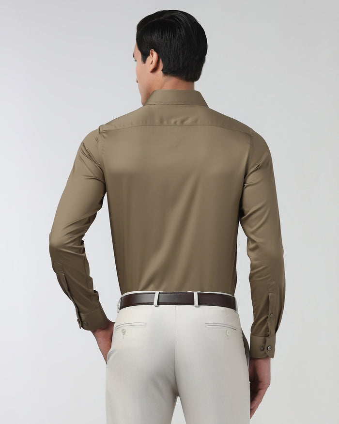 Ochre Unwrinkle Solid Shirt - Sylvia