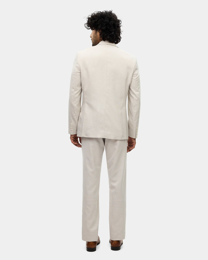 Off White Two Piece Textured Suit - Heckle