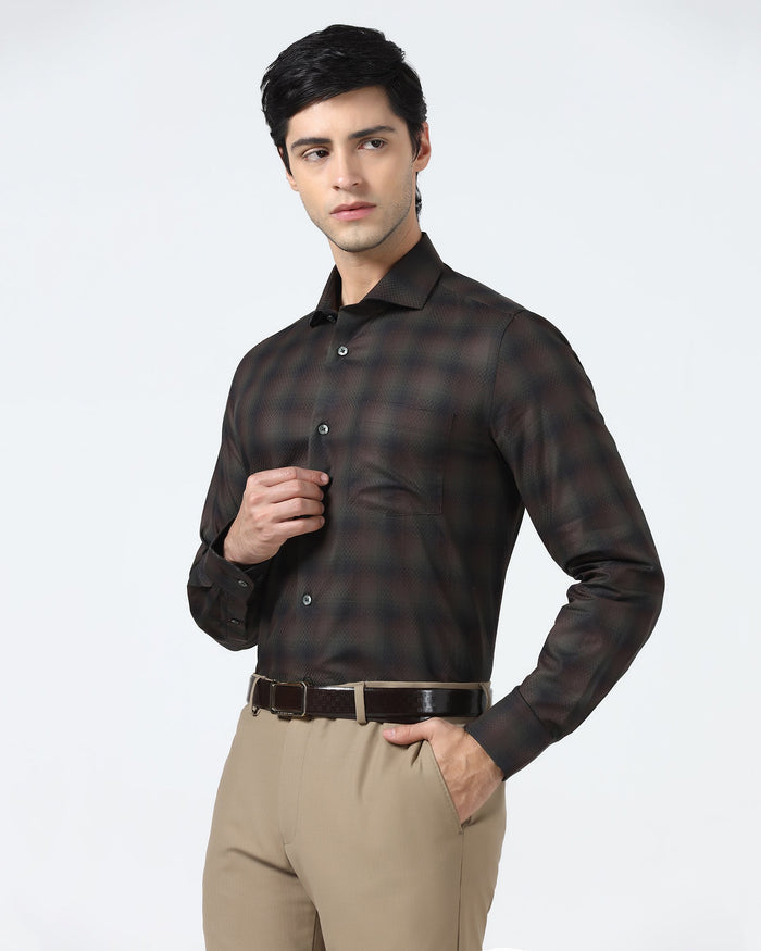 Olive Check Shirt - Perkin