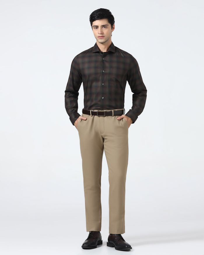 Olive Check Shirt - Perkin