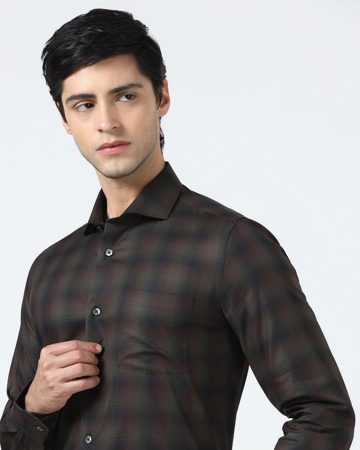 Olive Check Shirt - Perkin