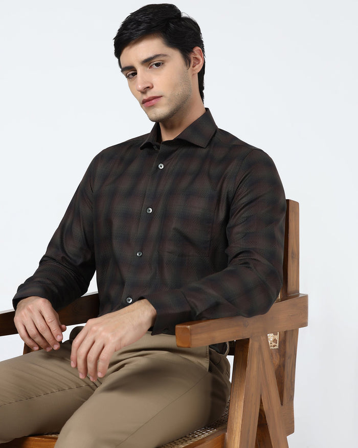 Olive Check Shirt - Perkin
