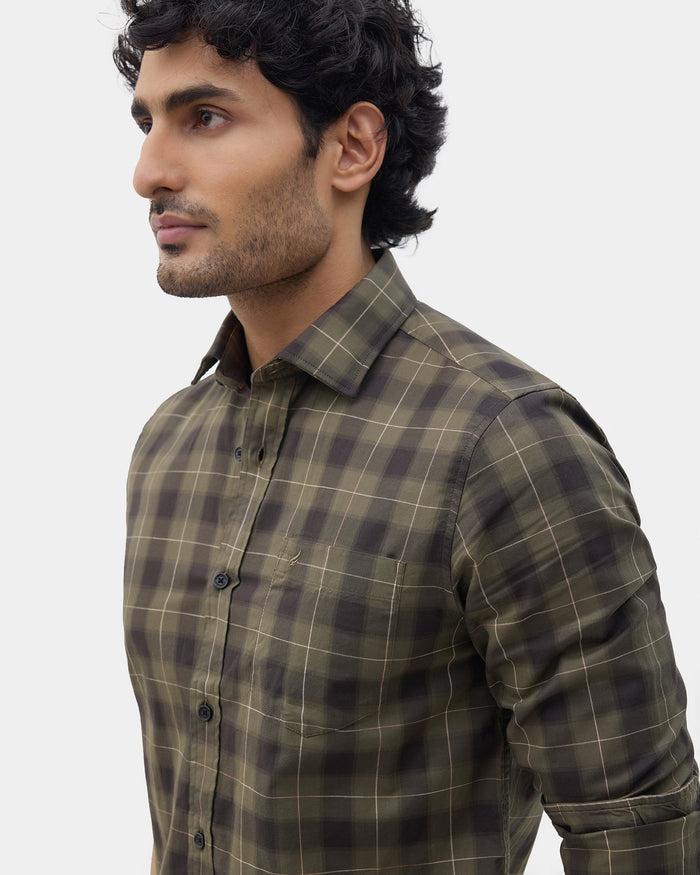 Olive Check Shirt - Wolfer