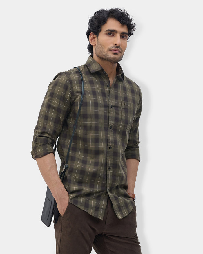 Olive Check Shirt - Wolfer