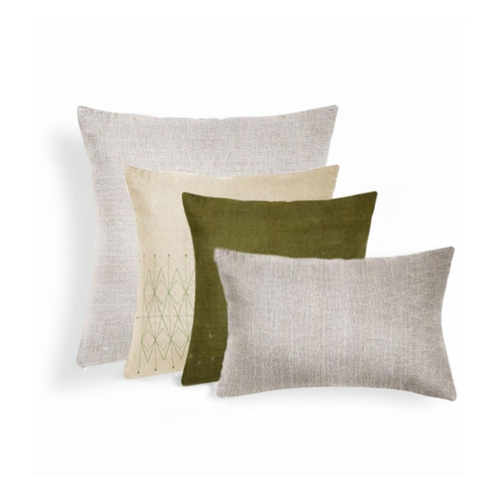 Olive Eri Silk Pillow 16x16 with insert