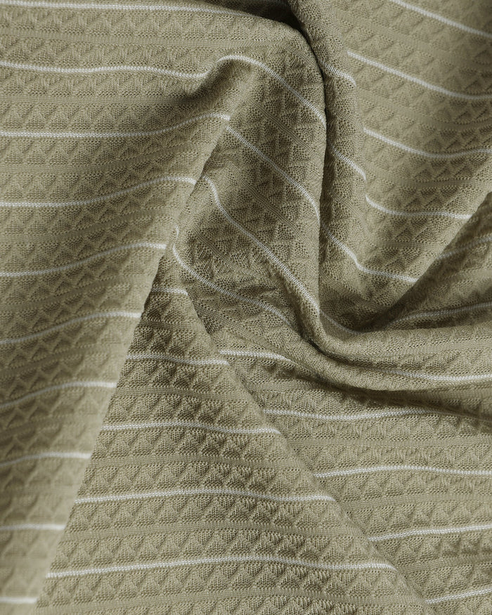 Olive Half Sleeve TechPro Stripe Shirt - Hyphen