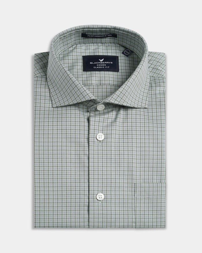 Olive Non Iron Check Shirt - Episode