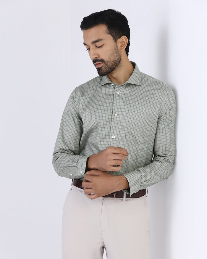 Olive Non Iron Check Shirt - Episode