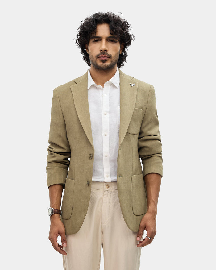 Olive Solid Blazer - Rafferty