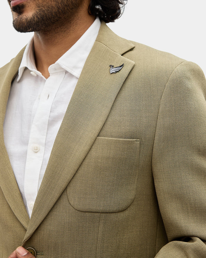 Olive Solid Blazer - Rafferty