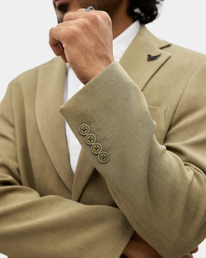 Olive Solid Blazer - Rafferty