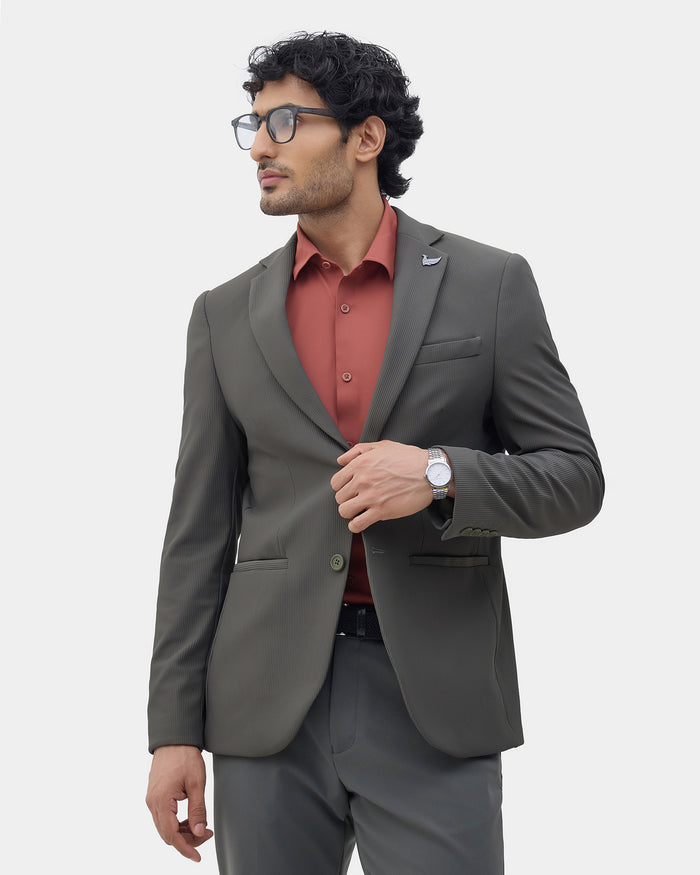 LONG JACKET SLIM FIT STRIPE JACKET