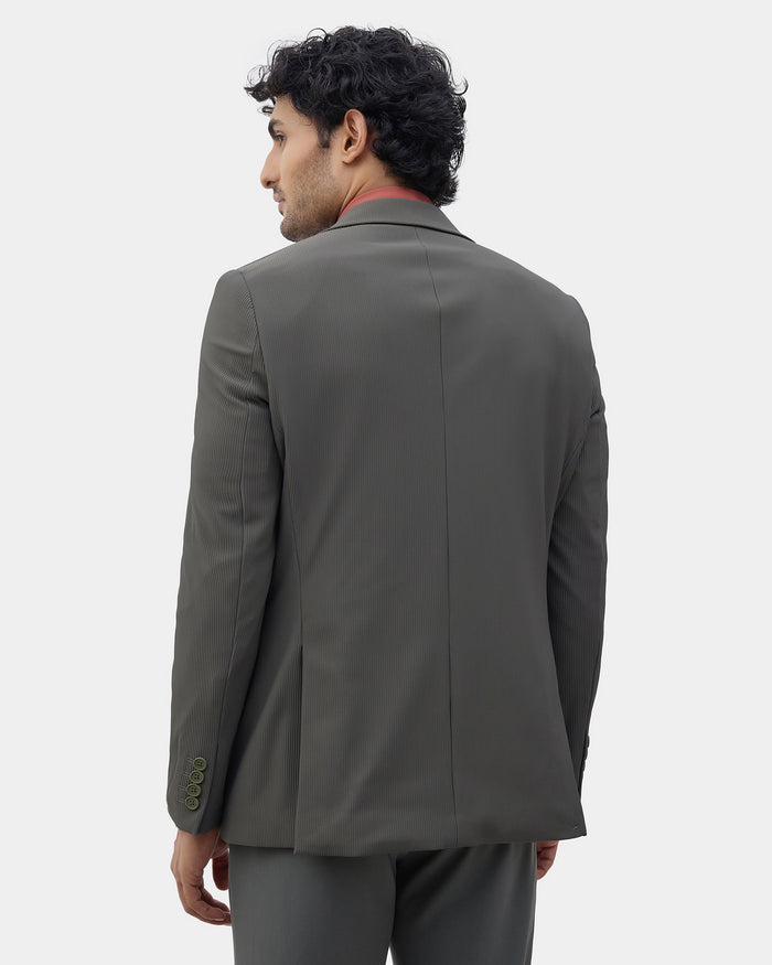 Olive Stripe Blazer - Batista