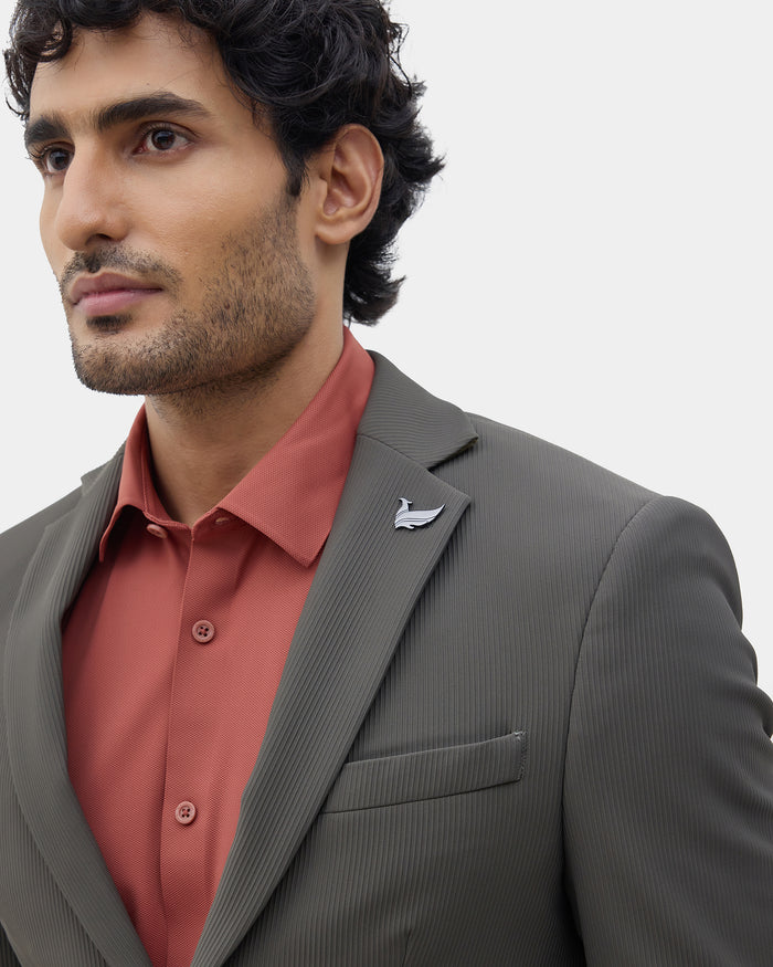 Olive Stripe Blazer - Batista