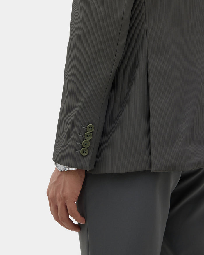 Olive Stripe Blazer - Batista