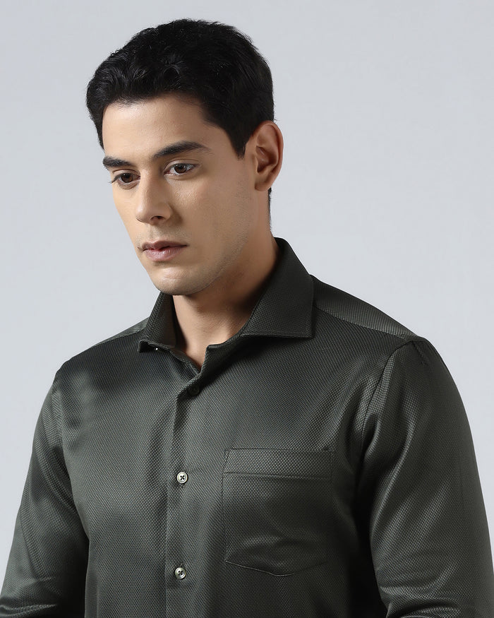 Olive Textured Shirt - Aspen