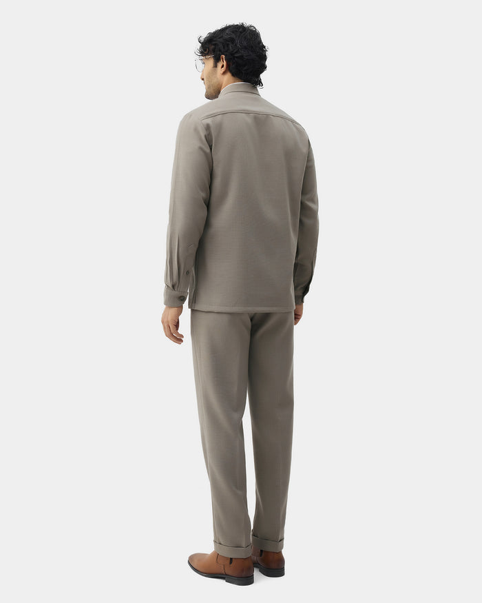 Olive Two Piece Textured Suit - Ketor