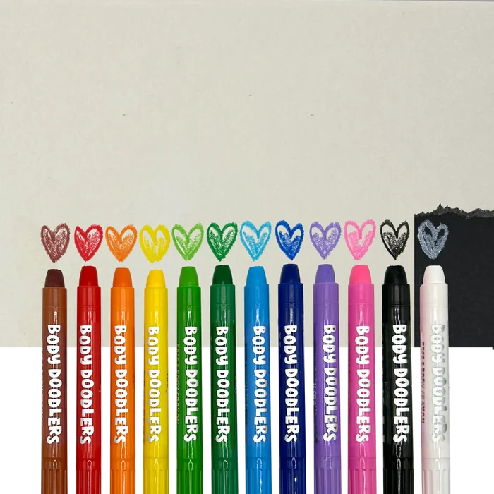 Ooly Body Doodlers Face & Body Crayons (Set of 12)