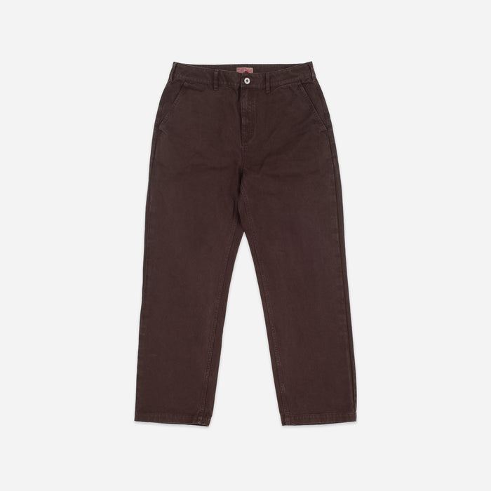 PATCH POCKET CANVAS PANT - CHOCOLATE PLUM