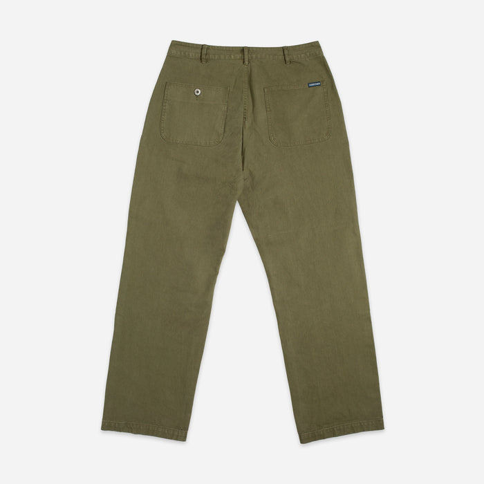 PATCH POCKET CANVAS PANT - MILITARY GREEN