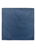 Perry Blue Rosette Pocket Square