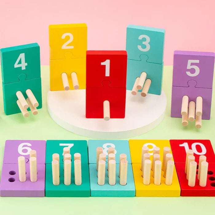 Pierre's Farm Children Digital Numerical Wooden Plunger