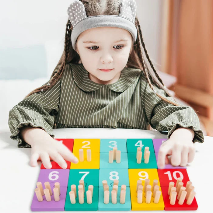 Pierre's Farm Children Digital Numerical Wooden Plunger