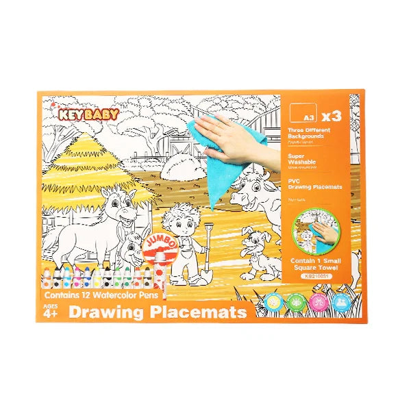 Pierre's Farm Drawing Placemats