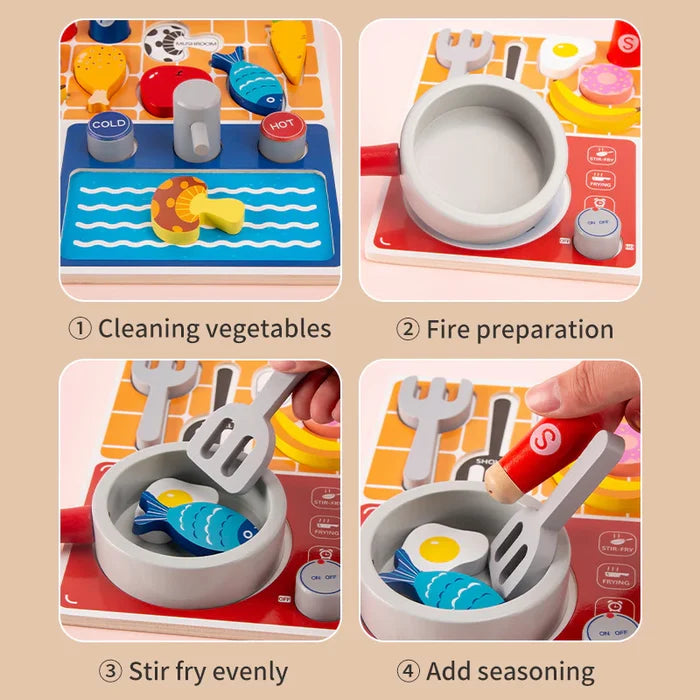 Pierre's Farm Mini Kitchen Wooden Set