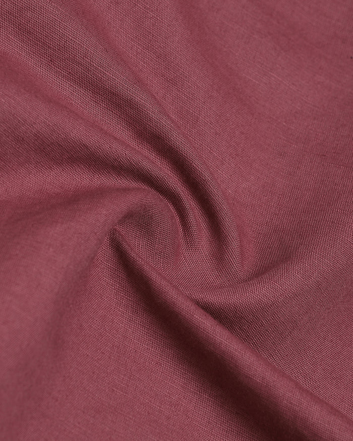 Pink Half Sleeve Linen Solid Shirt - Cleo