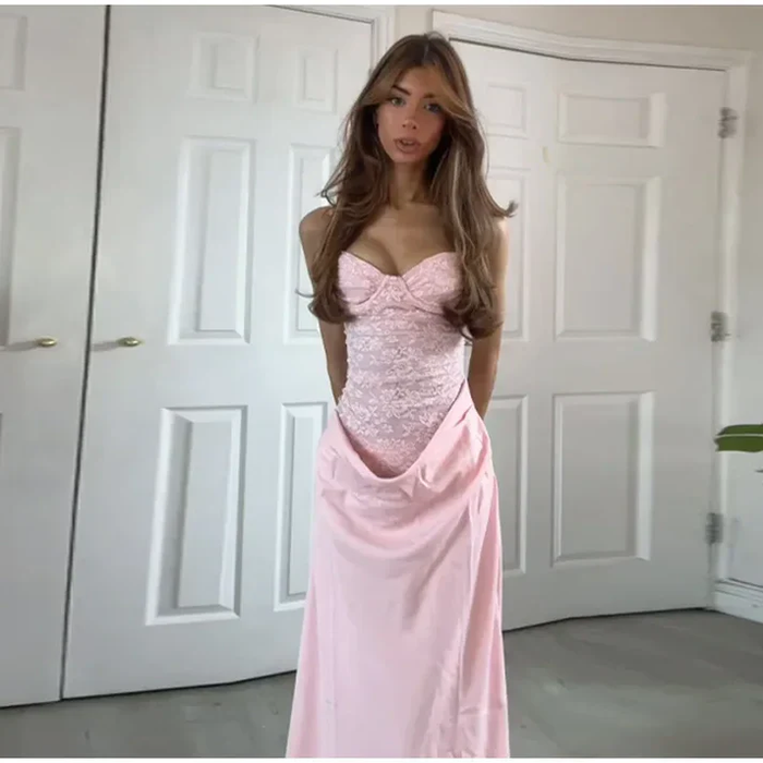 Pink Prom Dress Formal Dress Long Evening Party Dresses