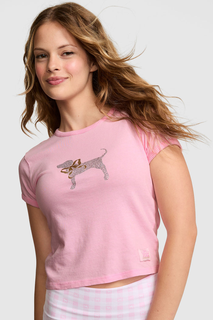 PINK x LoveShackFancy Cotton Baby Tee