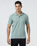 Pista Green Textured Polo - Kim Chum