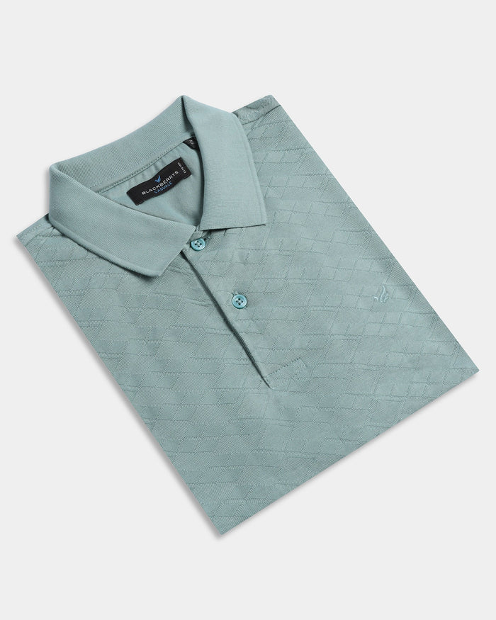 Pista Green Textured Polo - Kim Chum