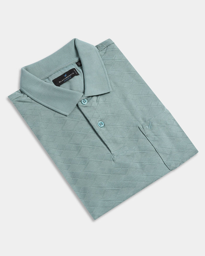 Pista Green Textured Polo - Kim Chum